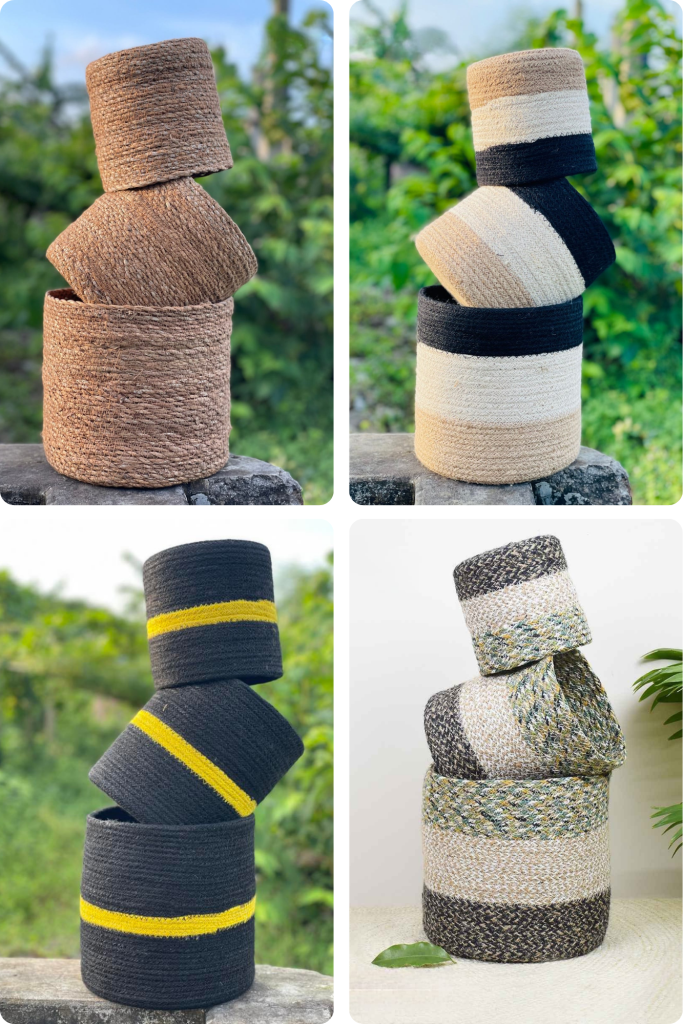 Jute and Seagrass baskets for plants