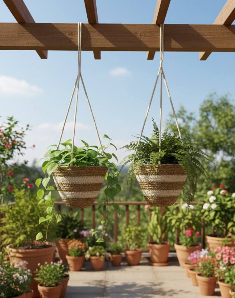 Jute Hanging planter Basket