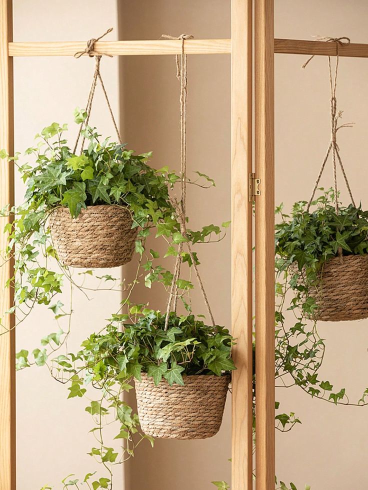 Seagrass hanging plant basket
